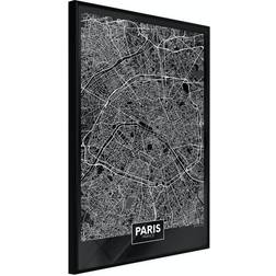 Arkiio Affisch Dark Map of Paris [Poster] 30x45 Poster